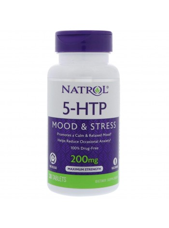 5-гідрокси L-триптофан TR Natrol уповільненого вивільнення 200 мг 30 таб. (259)