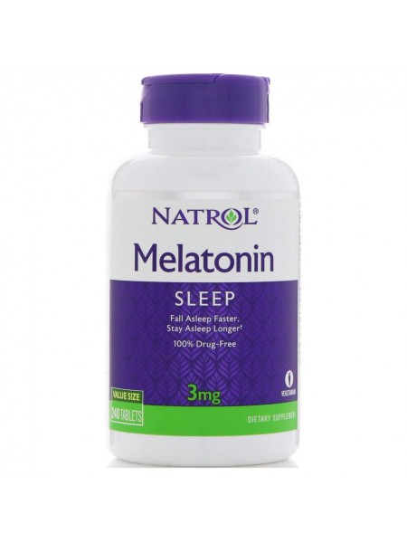 Мелатонін, Natrol, Melatonin, 3 мг, 240 таблеток (1310)
