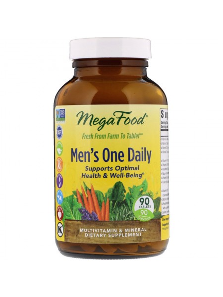Вітаміни для чоловіків MegaFood Mens One Daily без заліза 90 таблеток (2291)