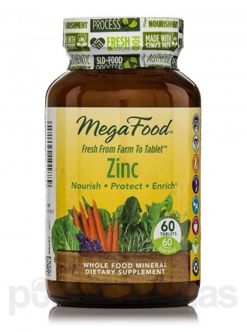 Цинк у таблетках, MegaFood, Zinc, 60 таблеток (3988)