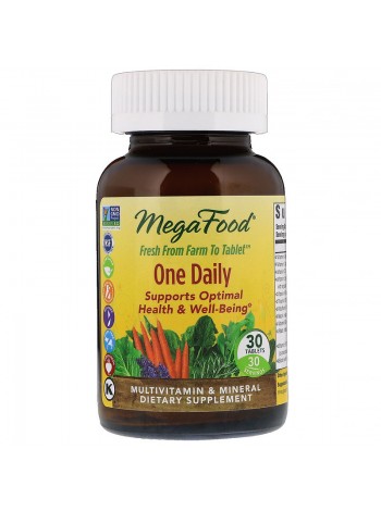 Мультивітаміни, MegaFood, One Daily, 1 на день, 30 таблеток (8100)