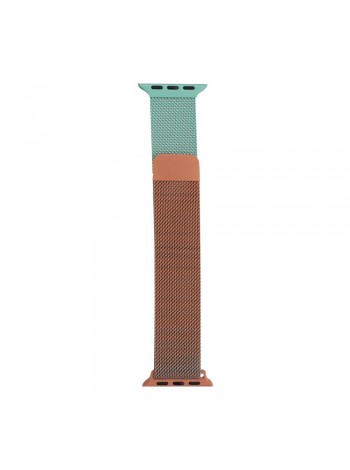 Ремінець Anchoror для Apple Watch Milanese loop 38 / 40 mm Gradient Колір Жовтогарячо-Бірюзовий