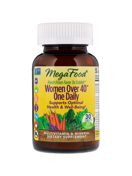 Вітаміни для жінок MegaFood Women Over 40+ 30 таблеток (8102)