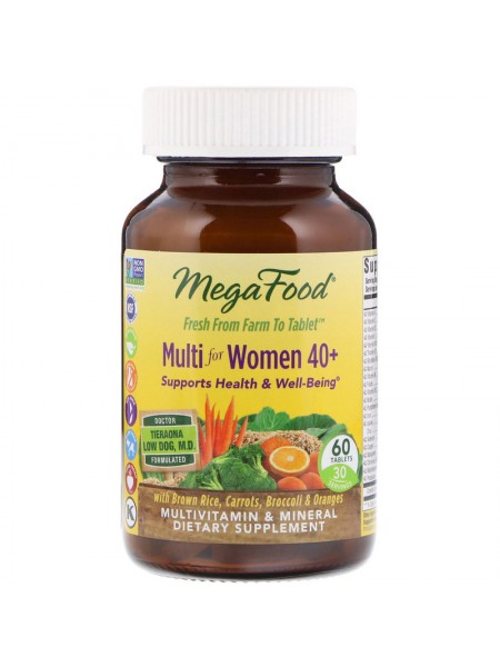 Вітаміни для жінок Mega Food 40+ Multi for Women 60 таблеток (16933)