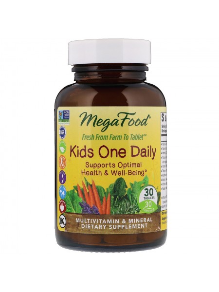 Вітаміни для дітей MegaFood Kids One Daily 30 таблеток (8138)