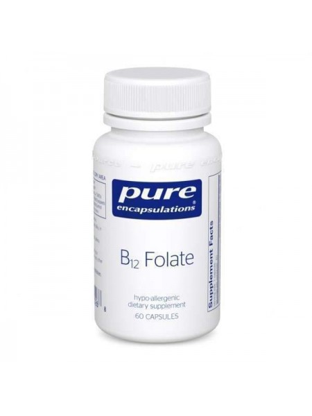 Вітамін B12 та фолат Pure Encapsulations 60 капсул (21954)