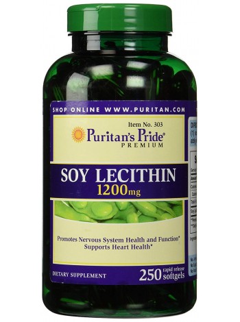 Лецитин із сої Puritans Pride 1200 мг 250 гелевих капсул (30988)