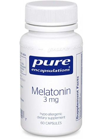 Мелатонін, Pure Encapsulations, 3 мг, 60 капсул (30473)