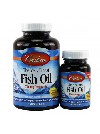 Риб'ячий жир Carlson Labs Fish Oil Лимон 700 мг 150 капсул (33870)