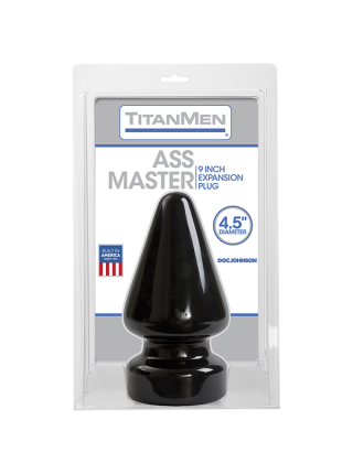 Пробка для фістингу Doc Johnson Titanmen Tools - Butt Plug - Ass Master 231х114 мм Чорний (SO2812)
