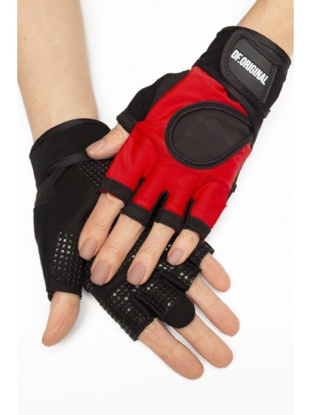 Жіночі рукавички для фітнесу Designed for Fitness DF Red M