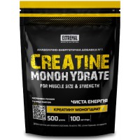 100% чистий креатину моногідрат Extremal 500 г пакет Сreatine monohydrate у порошку