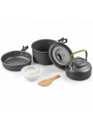 Набір туристичного посуду алюмінієвого Cooking Set DS-308 8148