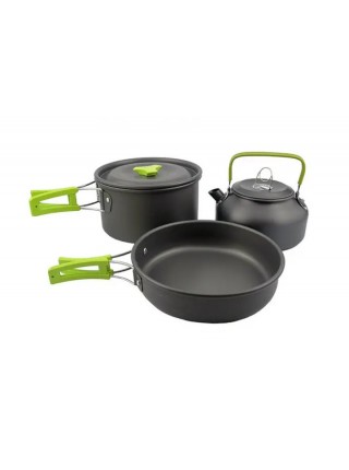 Набір туристичного посуду алюмінієвого Cooking Set DS-308 8148