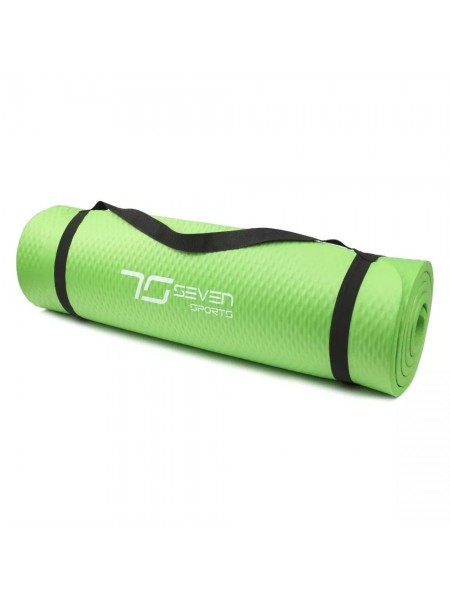 Килимок для йоги та фітнесу 7SPORTS NBR Yoga Mat+ MTS-3 180*60*1.5см Зелений