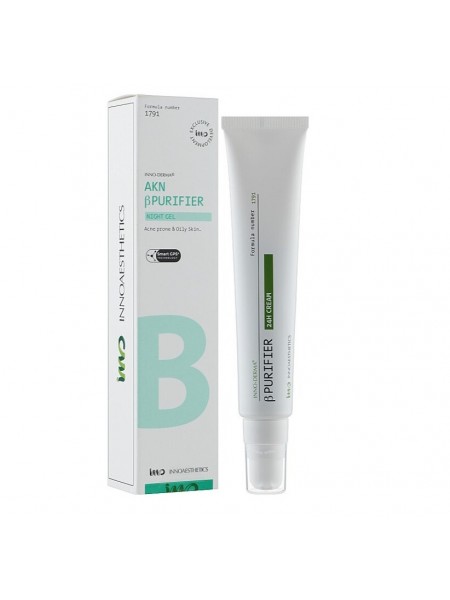 Нічний гель для терапії акне Innoaesthetics Akn Βpurifier Night Gel 50 г