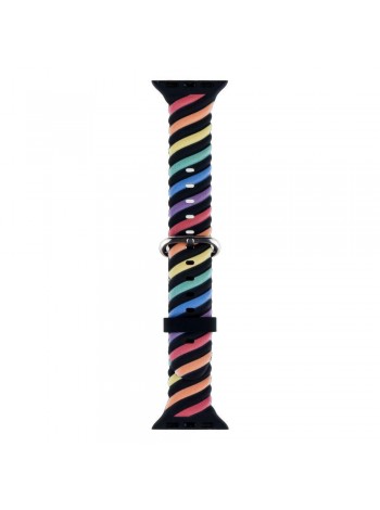 Ремінець Colour Bar для Apple Watch 38/40mm Чорна Веселка