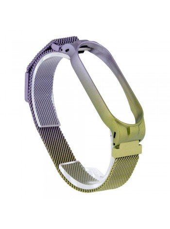 Ремінець для Xiaomi Mi Band 5 Milanese Loop Gradient Колір Бузково-зелений