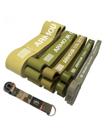 Гумові петлі для підтягування і тренувань UP & FORWARD 5 шт. 3 - 55 кг UF1000-2 та дверний якір ANCHOR + BANDS
