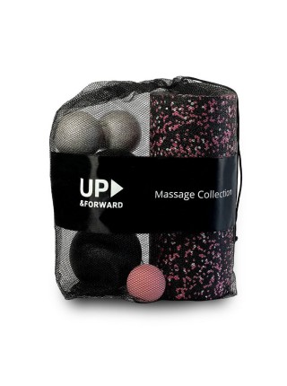 Набір Масажний Ролик М'яч подвійний Масажний М'яч UP & FORWARD MAX Pink