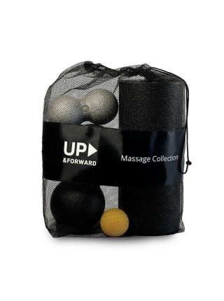 Набір Масажний Ролик М'яч подвійний Масажний М'яч UP & FORWARD MAX Yellow