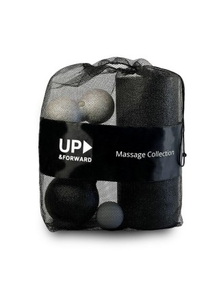 Набір Масажний Ролик М'яч подвійний Масажний М'яч UP & FORWARD MAX Grey
