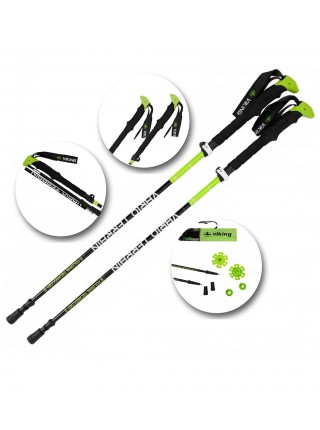 Палиці трекінгові Viking Terve Poles Alu Black/Green 110-130 см