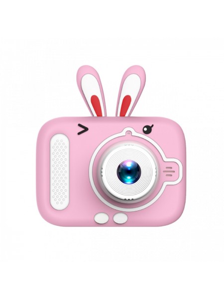 Фотоапарат дитячий міні Camera Вушка 20 Мп з іграми рожевий (UR949P)