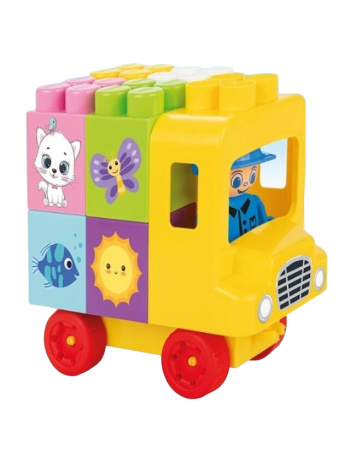Конструктор Pilsan Шкільний Автобус 28 елементів Multicolor (153318)