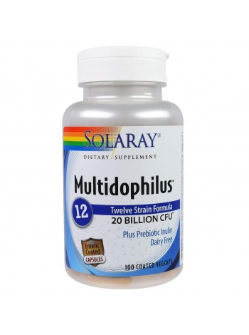 Пробіотики Multidophilus 12 Solaray 20 млрд КУО 100 капсул