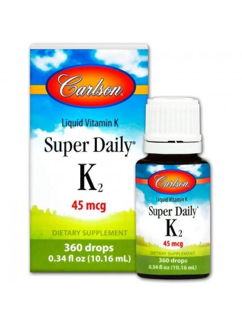 Вітамін К-2 менахінон Super Daily K2 Carlson Labs рідина 45 мкг 10,16 мл