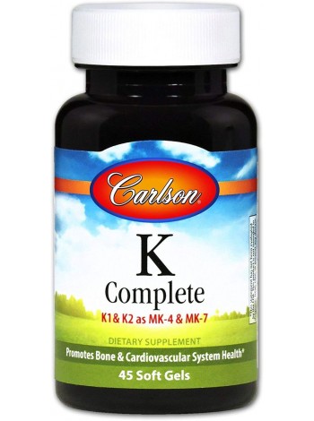 Вітамін До повна формула K-Complete Carlson Labs 45 гелевих капсул