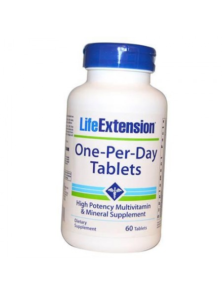 Мультивітаміни One-Per-Day Tablets Life Extension 60таб (36346016)