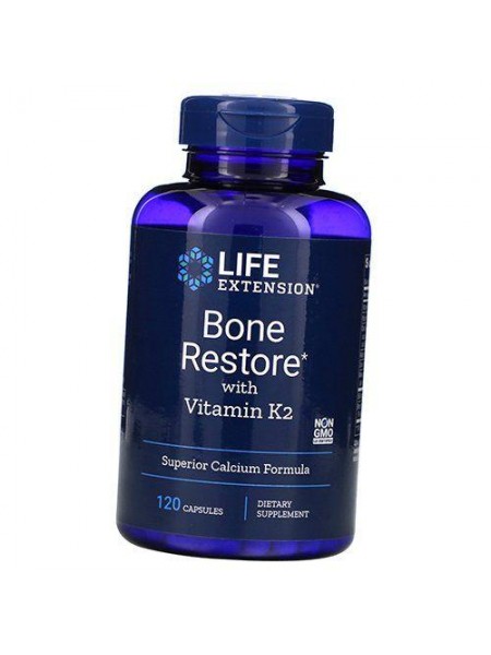 Вітаміни для кісток і зубів Bone Restore with Vitamin K2 Life Extension 120капс (36346021)