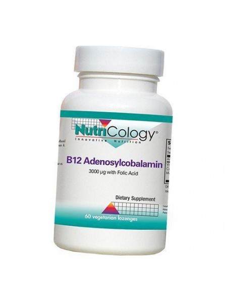 Фолієва кислота й Аденозилкобаламін B12 Adenosylcobalamin Nutricology 60 вогдеденців (36373005)