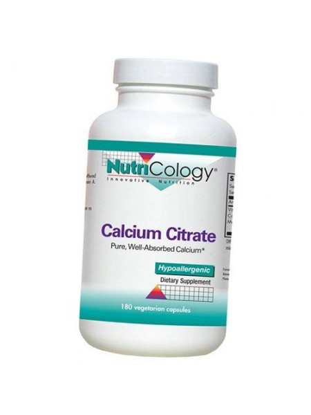 Цитрат кальцію Nutricology Calcium Citrate 180 вегкапс (36373013)