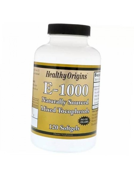 Вітамін Е Суміш токоферолів Vitamin E-1000 Healthy Origins 120 шкарпетокпс (36354041)
