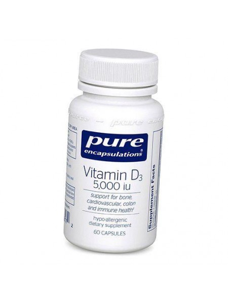 Вітамін Д3 Vitamin D3 5000 Pure Encapsulations 60капс (36361082)