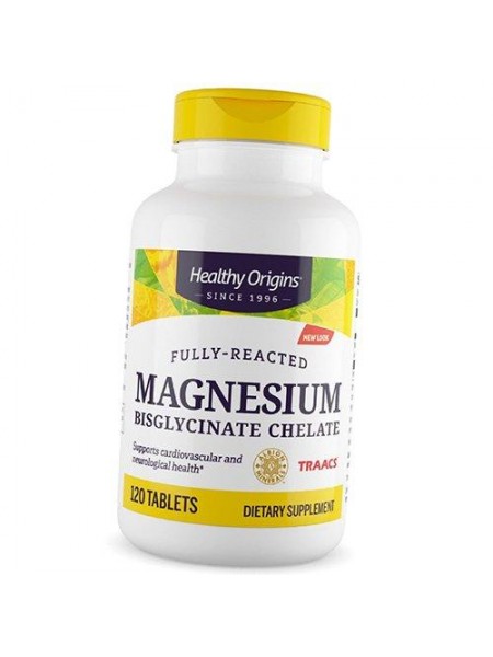 Магній бісгліцинат хелат Healthy Origins Magnesium Bigglycinate Chelate Tabs 120 таб (36354054)