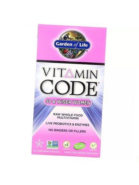 Жіночі мультивітаміни 50+ Vitamin Code 50 and Wiser Women Garden of Life 120 вегекапс (36473024)