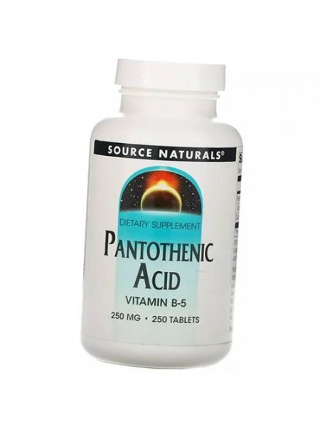 Пантотенова кислота Pantothenic Acid 250 Source Naturals 250таб (36355125)