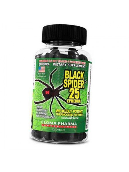 Жироспалювач ЕКА Комплекс для зниження ваги Black Spider Cloma Pharma 100капс (02081002)