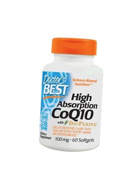 Коензим Q10 з високим ступенем всмоктування з Bioperine High Absorption CoQ10 100 Softgel Doctor's Best
