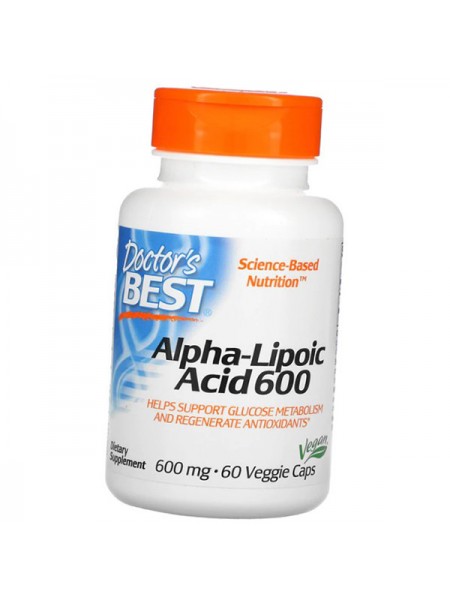 Ліпоєва кислота Alpha-Lipoic Acid 600 Doctor's Best 60вігкапс (70327005)
