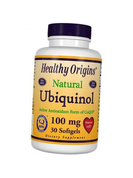 Убіхінол у капсулах Ubiquinol 100 Healthy Origins 30 шкарпеточкапс (70354014)