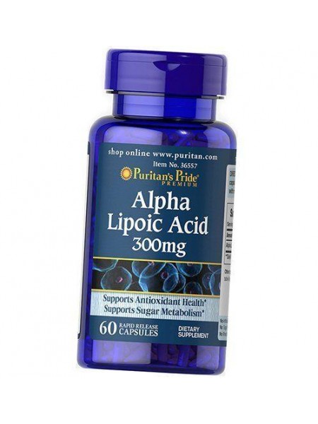 Альфа Ліпоєва кислота капсули Alpha Lipoic Acid 300 Caps Puritan's Pride 60капс (70367004)