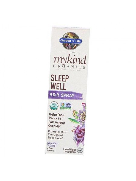 Рослинний комплекс для сну Mykind Organics Sleep Well Spray Garden of Life 58 мл (71473009)