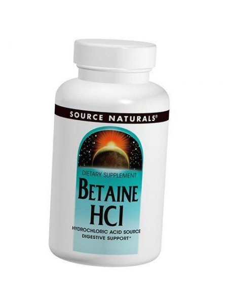Бетаїн Пепсин Betaine HCL Source Naturals 90таб (72355013)