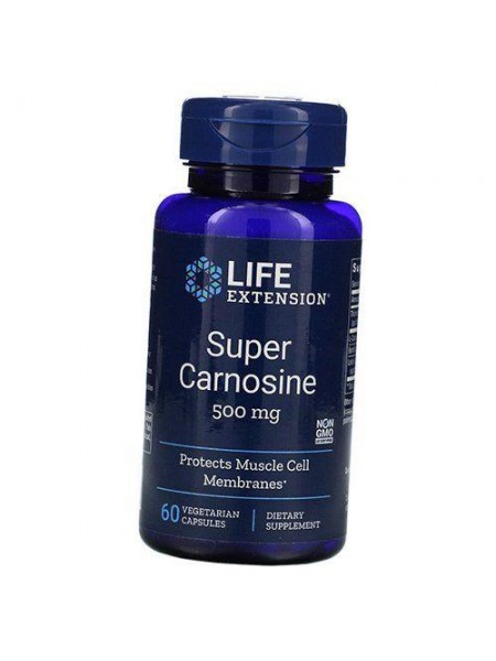 Карнозин Super Carnosine 500 Life Extension 60вегкапс (72346021)