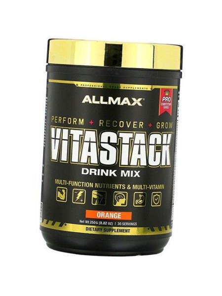 Вітаміни для спортсменів Vitastack Drink Allmax Nutrition 250 г Апельсин (36134013)